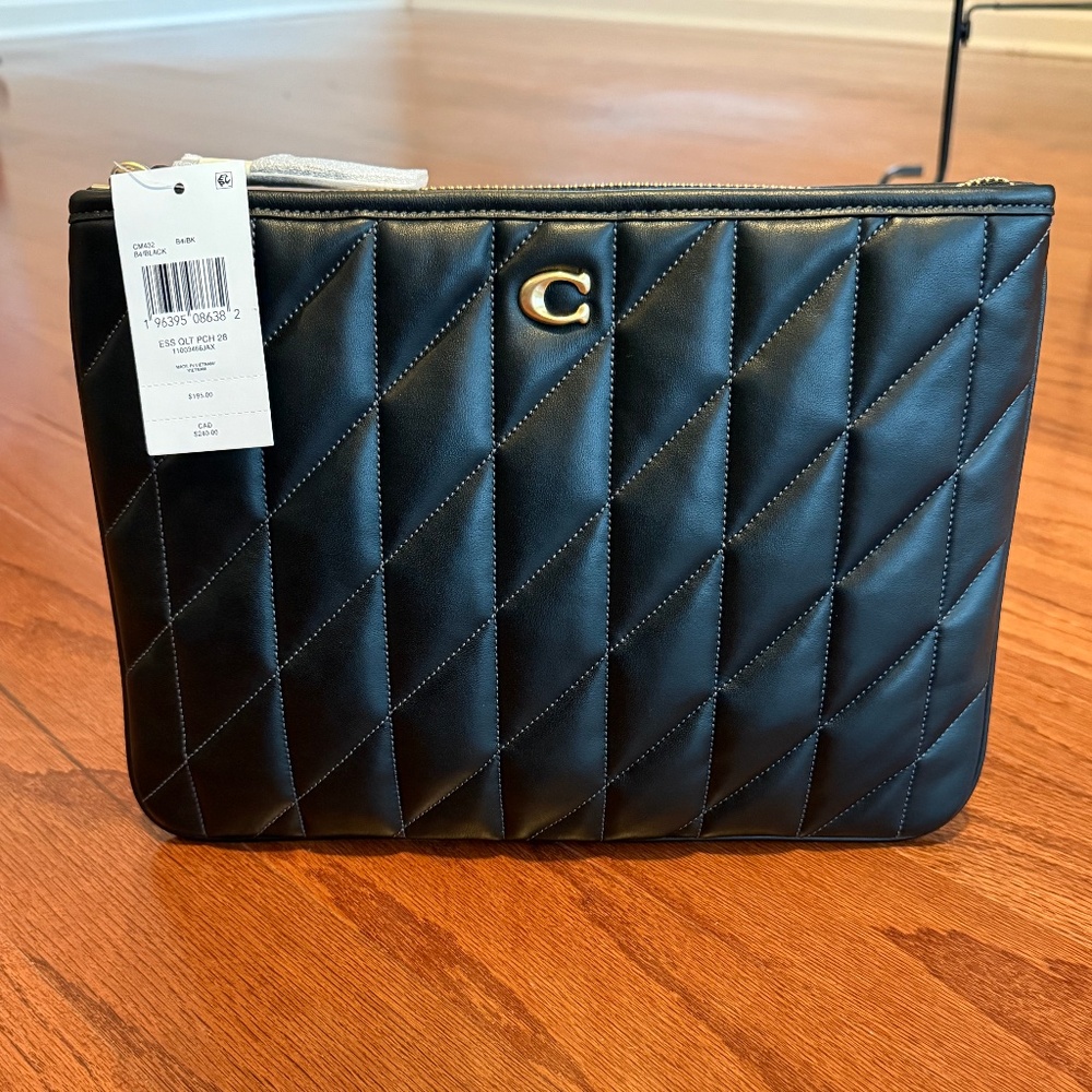 Coach quilted pouch